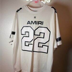 AMIRI White and Black Graphic Jersey Shirt
